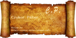 Czukor Péter névjegykártya