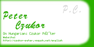 peter czukor business card